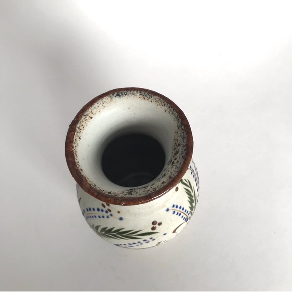 Vintage Mexican Folk Art Sandstone Quail Pottery Vase Unique - Picture 3 of 10